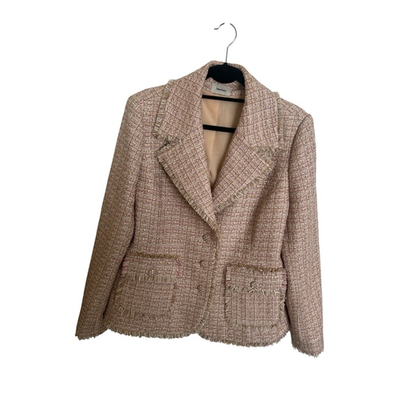 Neiman Marcus Pink Tweed Blazer - Picture 1 of 6
